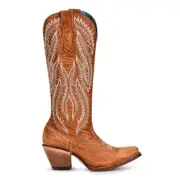 Corral Distressed Brown Embroidered Cowgirl Boots - A Timeless Classic (8.5)
