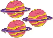 [OATIPHO] Planet Brooch Planet Shaped Brooches Planet Decorations Outer Space Birthday Decorations Coat Brooch Planet Label Pin Science Party Favors Space Party Decorations Zinc
