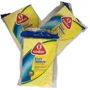 O-Cedar Easy Squeeze Hinge Mop Refill Sponge Cleans Floors Faster 3-Pack
