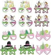 12Pcs Magical Witch Themed Photo Prop Party Favor Packs, Paper Glasses Masks for Birthday, Halloween Cosplay, Theater, Oz-Themed Events, Friends' Gathering Buddies Gift; 12NW