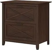 Bush 2 Drawer Lateral File Cabinet, Engineered Wood, Bing Cherry, 1