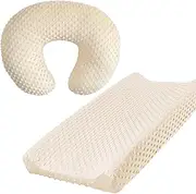 iEvolve Nursing Pillow Cover Breast feeding Pillow Support Positioner lounger cover for Baby Boy Girl, Cover Only(LightBeige)