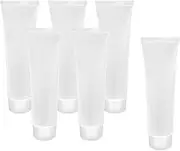 Ysyqkn Set of 6 Clear Cosmetic Tubes for Travel Toiletries, 30ml Screw Cap