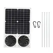 40W 6 Inch Solar Panel Fan Kit Waterproof Portable Dual Fan for Home Attic Pet House Energy Saving Ventilation Pet Houses Chicken Coops