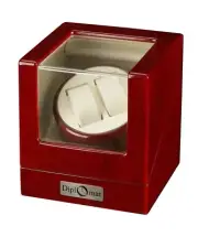 Diplomat Cherry Wood Double Automatic Watch Winder Display Storage Case NEW