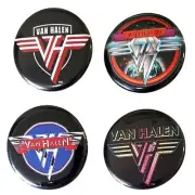 Van Halen 4 Button Badge Set Official Band Badges