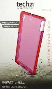 New OEM Tech21 Impact Shell Case for Sony Xperia Z1s Pink