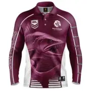 Manly Sea Eagles NRL Barracuda Fishing Shirt Mens Sizes S-5XL!