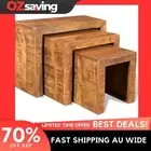 Nesting Tables Set 3 Pieces Mango Wood Side Table Coffee Table Brown 44cm 1130