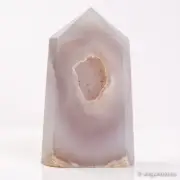 390g116mm Druzy Agate Geode Tower Point Natural Crystal Polished Quartz Healing