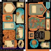 Graphic 45 Steampunk Spell Tags & Pockets 2 sheets dbl sided cardstock