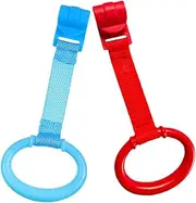 GREENADSCAPE Practicing Standing Walking Tool 2pcs Pull Infants Bed Stand up Rings Learning Standing Pull Crib Hanging Toddler Hand Pull Boys and Girls Tools