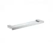 NEW Glass Shower Shelf Soap Holder 510x120mm Chrome Bathroom Castano Elba ELGSC