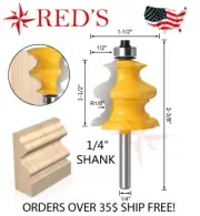 REDS Y80769-4 - 1-1/2" Decorative Molding Router Bit 1/4" Shank