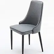 Dining Chair Modern Minimalist Home Backrest Cafe Hotel Creative Restaurant Chair Solid Wood Dining Chair(Oil Wax White) Dining Chair (Color : Cotton Light Gray)