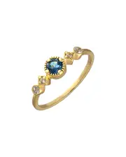 Tiramisu 14K Over Silver 0.23 ct. tw. Gemstone Ring