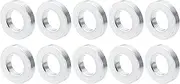 X AUTOHAUX Motorcycle Exhaust Muffler Pipe Gasket 20mm OD 4mm Height Universal Seal Ring Silencer Connector Aluminum Alloy Silver Tone (Set of 10)