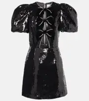 [Rebecca Vallance] Rebecca Vallance Lena sequined minidress UK 14 black