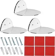 [generic] Acrylic Floating Shelves - Floating Shelf for Bathroom - Flexible Use Display Ledges for Storage and Decoration, Small Floating Shelf with 2 Types of