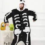 、骷髏睡衣連體衣成人萬聖節套裝派對睡衣 KIGURUMI 嘉年華角色扮演服裝