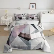 Geometric Comforter Set Modern Abstract Art Comforter for Kids Queen Multi 14