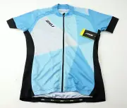 2XU Perform Pro Cycle Women's Short Sleeve Cycling Jersey Small Blue Full Zip
