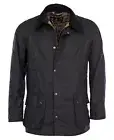 Barbour Ashby Waxed Cotton Jacket in NAVY, SIZE LARGE (NWT)