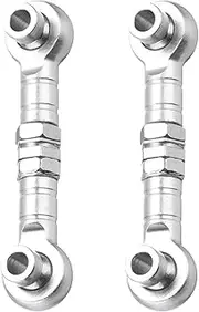 uxcell 2pcs Steering Servo Turnbuckle Rod RC Aluminum Alloy Linkages for HSP 1/10 94123 On-Road RC Car(White)