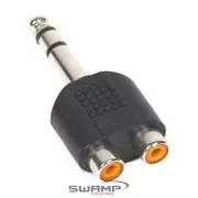 Audio Adapter 2x MONO RCA FEMALE to STEREO 6.35mm 1/4" MALE