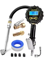 Digital Tire Inflator with Pressure Gauge, 200 PSI (0.1 Res) w/LED Flashlight