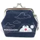 ♥小花花日本精品♥ DORAEMON 哆啦A夢 小叮噹 牛仔布零錢包(雲/竹蜻蜓)收納包 萬用包(圓型/大臉) -預2