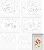 Spray Paint Stencil,Creative Floral Wall Stencil Paint Stencils | Unique Garden Fence Stencil Flower Templates for Walls Fences Furniture