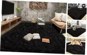 Area Rugs 8x10 for Living Room, Super Soft Fluffy Rugs for 8 x 10 Feet Black