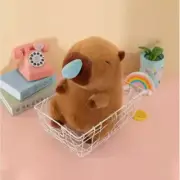 Capibala Giant Plush Doll Strawberry Hat Kawaii Animal Doll Capybara Plush Toy C