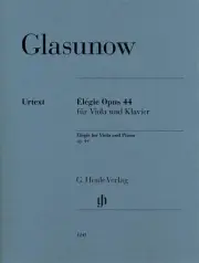 Glazunov �legie Op 44 Viola & Piano Classical Sheet Music Henle Urtext Book