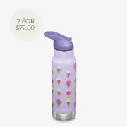 12 oz (355ml) Classic Kid's Insulated Water Bottle with Flip Seal Sport Cap Ice Cream Purple