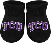 [Creative Knitwear] Texas Christian University (TCU) Horned Frogs Newborn Baby Bootie Sock