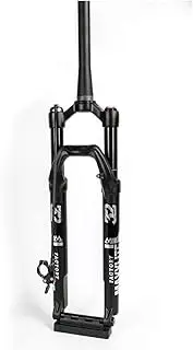 MTB Bike Air Fork 27.5/29 Inch Bike Suspension Fork Thru Axle 15mm×110mm Forks Travel 100mm Rebound Adjust 1-1/2" Tapered Remote/Manual Lockout Disc Brake