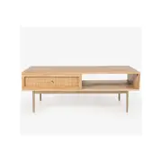 Martina Coffee Table 115cm Solid Mango Timber Wood Rattan Furniture