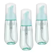 3pcs Soap Foam Bottle, Empty Travel Foaming Containers, 2oz, Clear Green