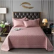 KUSQDT Bedspread On The Bed Luxury Geometric Quilted Bedspread Nordic Style Solid Color Sheet Bed Cover Blanket Coverlet Home Textile 3-Piece Comforter Set Sheets(Color 2,1pc 230x250cm)