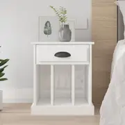 vidaXL Bedside Cabinet High Gloss White 43x36x50 cm