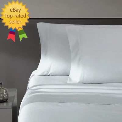 - King Sheet Set, Luxury Sateen Cotton Bedding, 800 Thread Count, Soft & Smooth