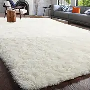 Plush Carpets Fluffy Ultra Soft Indoor Modern Area Rugs Living Room Play Mats for Children Bedroom Home Decor Nursery Rug,Cream,120x160cm