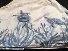 NWT MIREILLE Tablecloth Sea turtles & Sea Corals 60 x 84 Blue, Silver sparkle