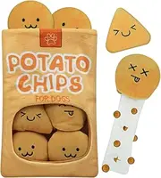 XIGGA Interactive Potato Hide and Seek Snuffle Puzzle Plush Dog Potato Toys, Enrichment Treat Mental Stimulation Relief Stress for Small Medium & Large Dogs