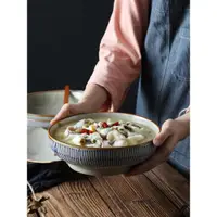 在飛比找ETMall東森購物網優惠-日式創意大湯碗陶瓷家用大號商用湯碗餐廳個性餐具大碗面碗喝湯碗