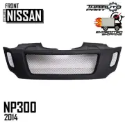 Fit Nissan Navara NP300 D23 2014-2018 Front Net Mesh Grill Grille Matte Black (for: Nissan)