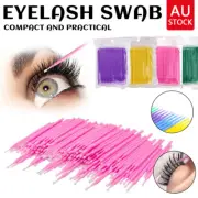 Micro Brush Disposable Cotton Swab Make Up Stick Eyelash Applicator Mascara Wand