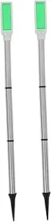 FUNOMOCYA 2 Pack Solar Powered Driveway Lights Led Pole Lights Reflectors Outdoor for Pathway Yard and Garden